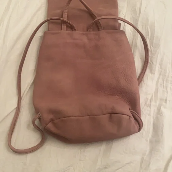 Baggu Leather Mini Backpack - Lavender Blush Pink - Picture 5 of 6